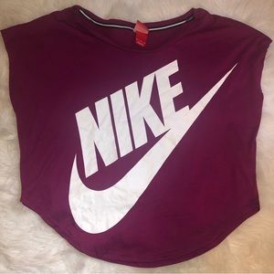 Nike Magenta Cut off Tee